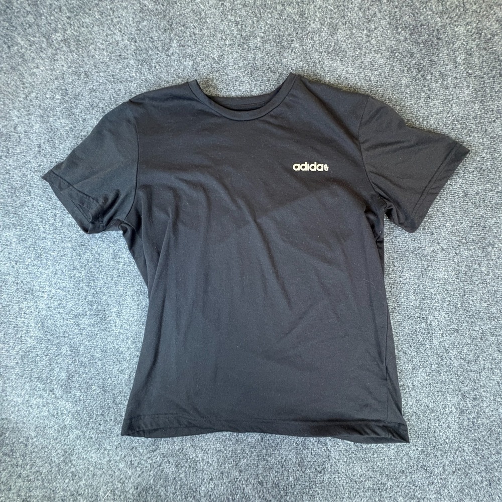 Adidas 2 Move Feel Ready Aeroready T-Shirt Men Medium Black Logo Cotton Pullover